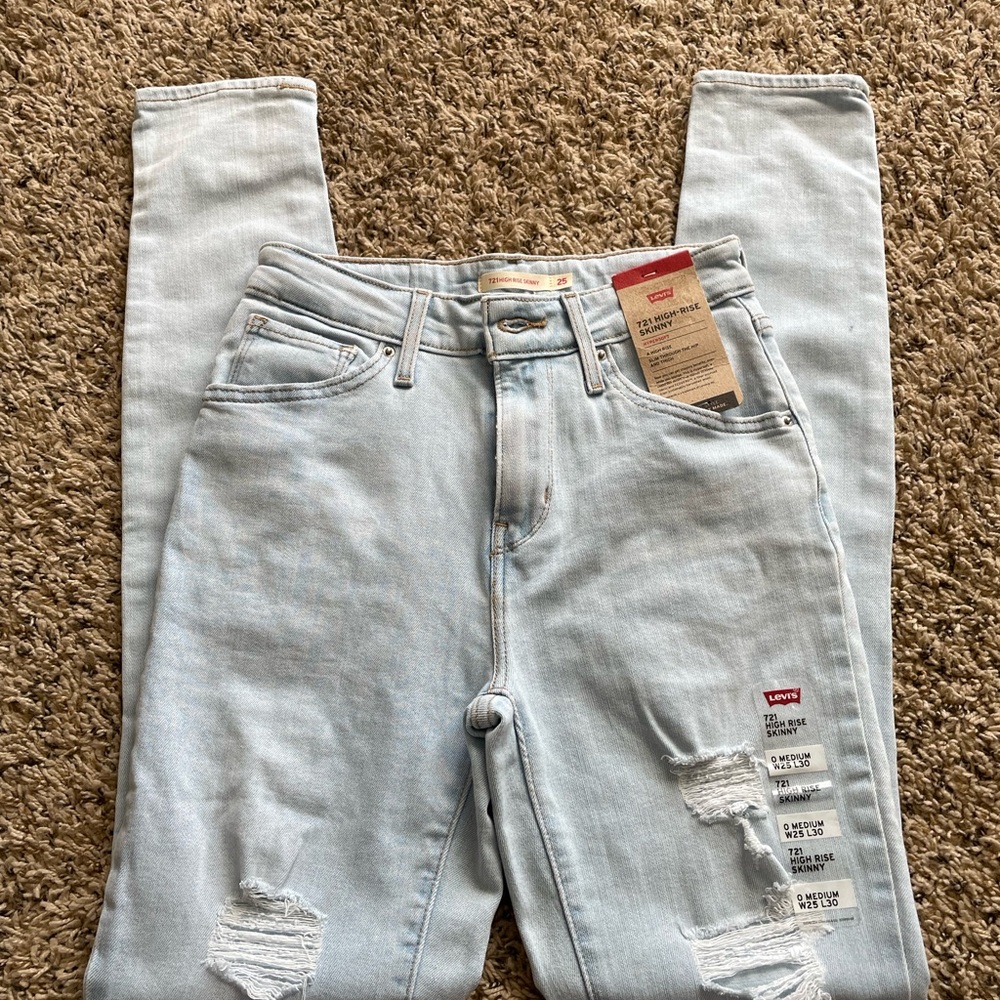 Levi's Light Wash Ripped Jeans